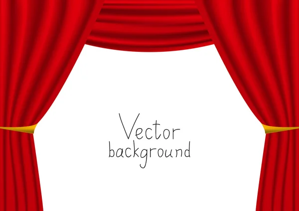 Vector illustration of red curtain — Stock Vector