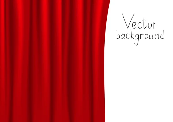 Vector illustration of red curtain — Stock Vector
