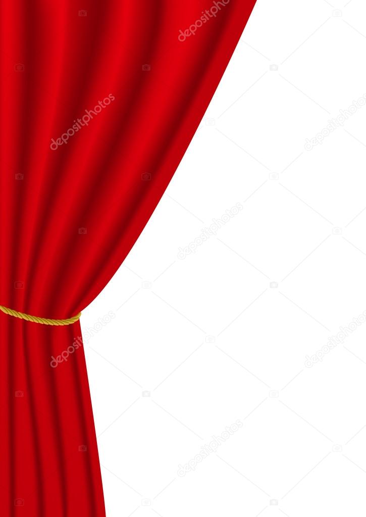 Vector illustration of red curtain