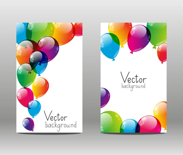 Dovolená bannery s barevné balónky — Stockový vektor