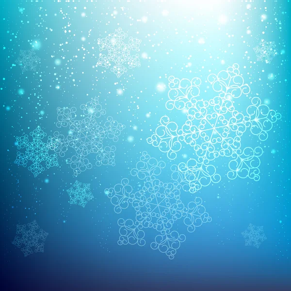 Blue snowflakes background — Stock Vector