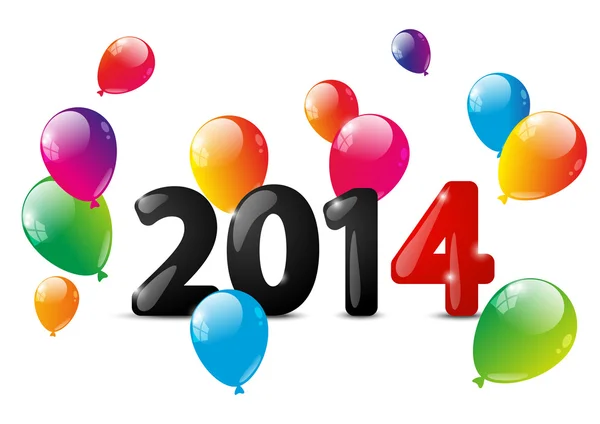 Yeni yıl sayıları balonları — Stok Vektör