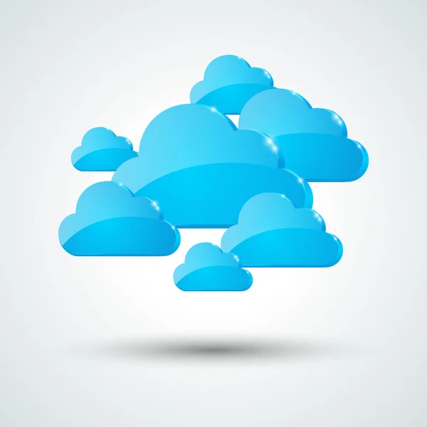 Nubes de color — Vector de stock