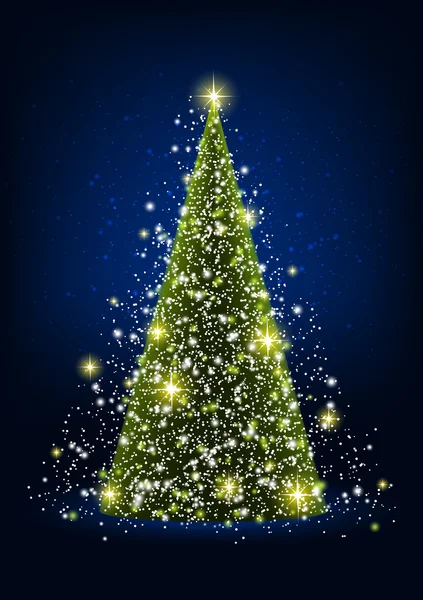 Glanzende kerstboom — Stockvector