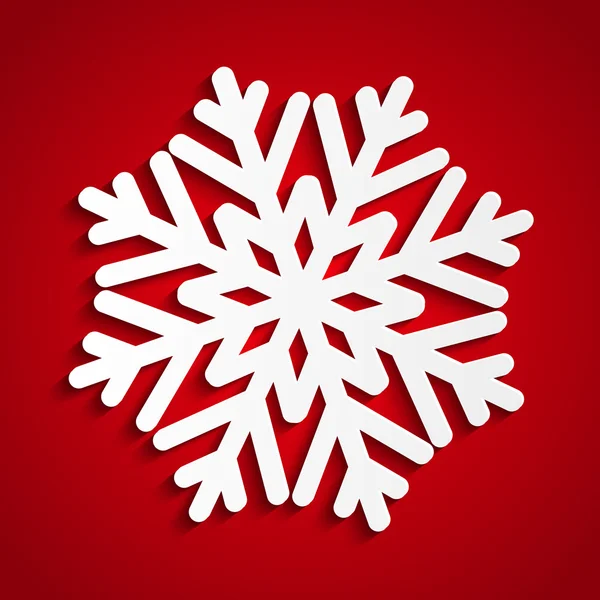 Kağıt Noel kar tanesi kırmızı