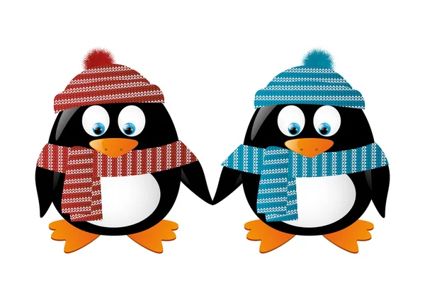 Two penguins — Stock Vector