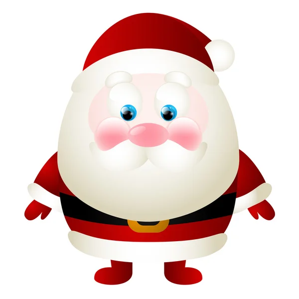 Mignon Père Noël isolé sur blanc — Image vectorielle