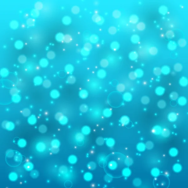 Fond bleu bokeh avec des lumières — Image vectorielle