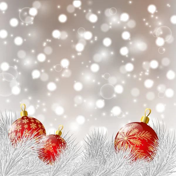 Рождественский фон с шариками — стоковый вектор