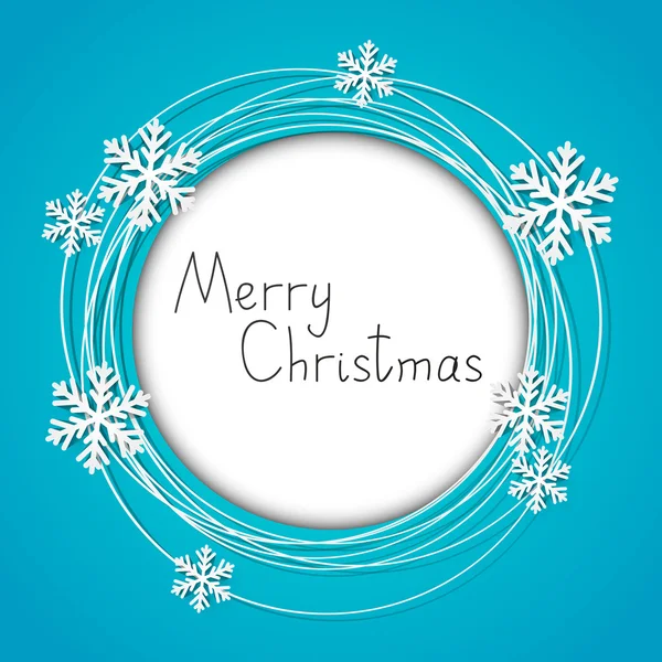 Christmas round frame with place for text — Stock Vector