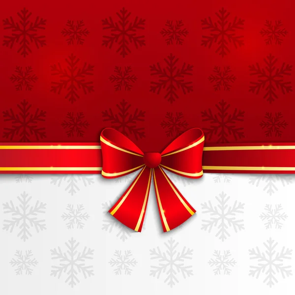 Christmas background with red ribbon — Stock Vector