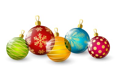 Noel topları beyaz renk