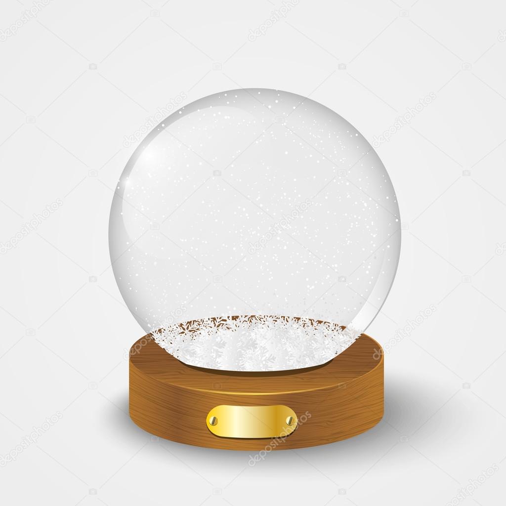 Christmas glass ball with snow