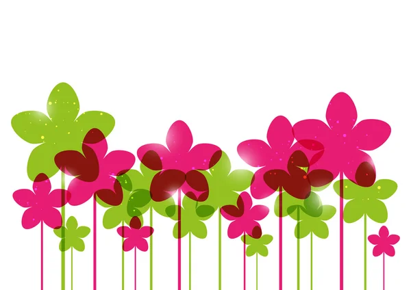 Fondo de primavera con flores de color — Vector de stock