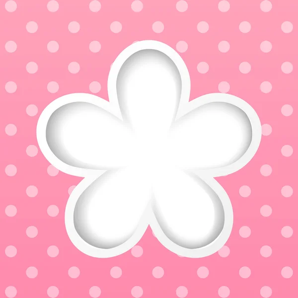 Paper flower on pink background — Stock Vector