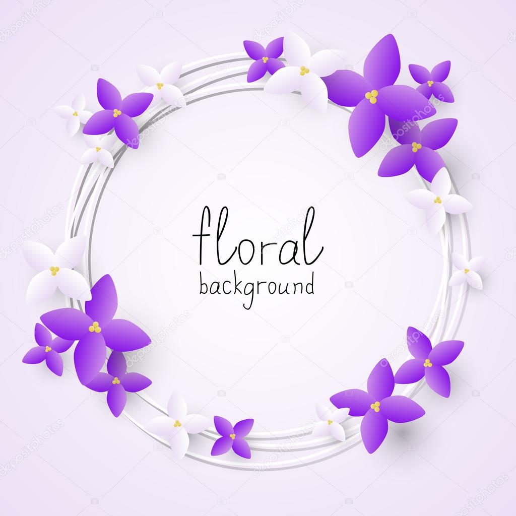 Lilac flowers frame