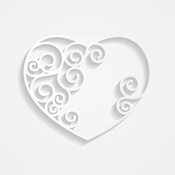 Paper heart — Stock Vector