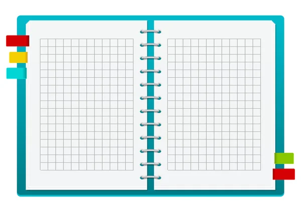 Blaues Notizbuch — Stockvektor