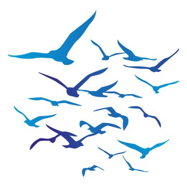Birds silhouettes clipart