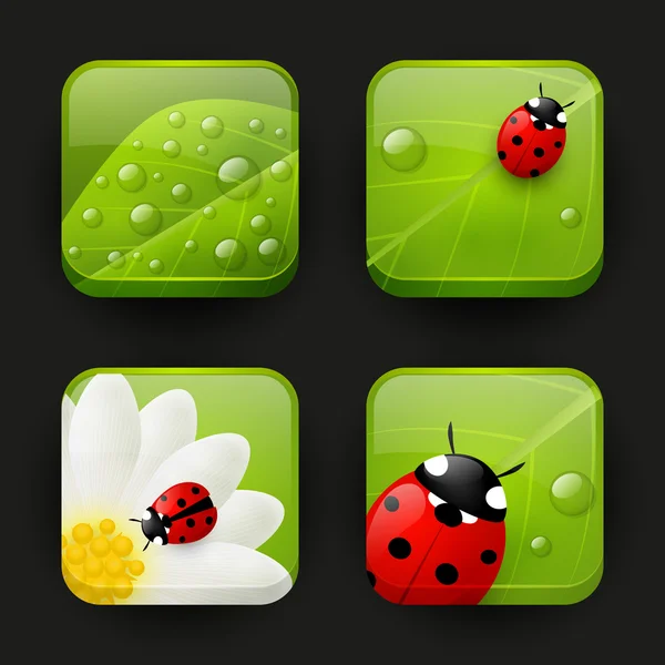 Frische App-Symbole — Stockvektor