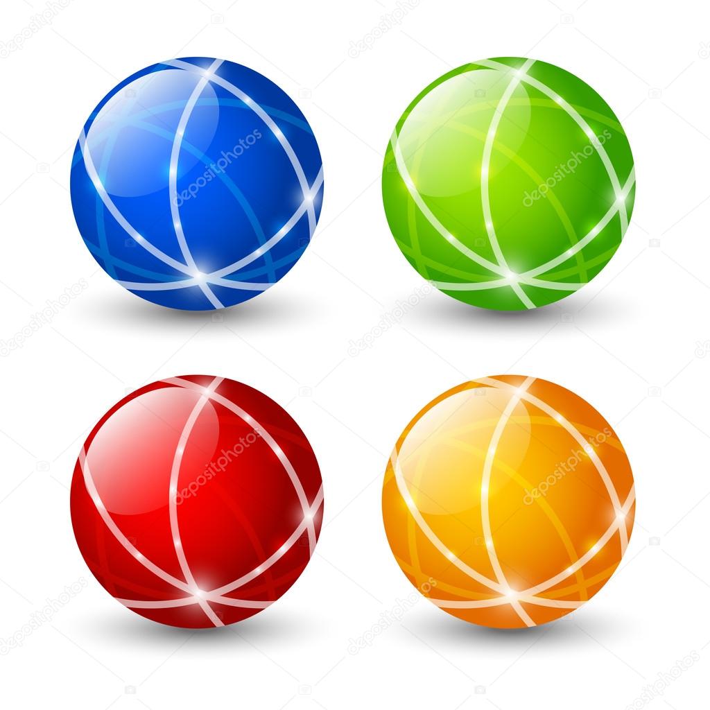 Set of color round icons