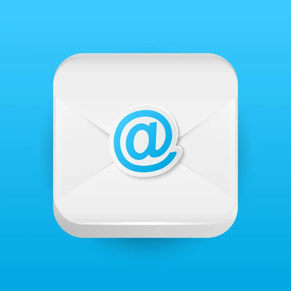 Mail apps icona sul blu — Vettoriale Stock