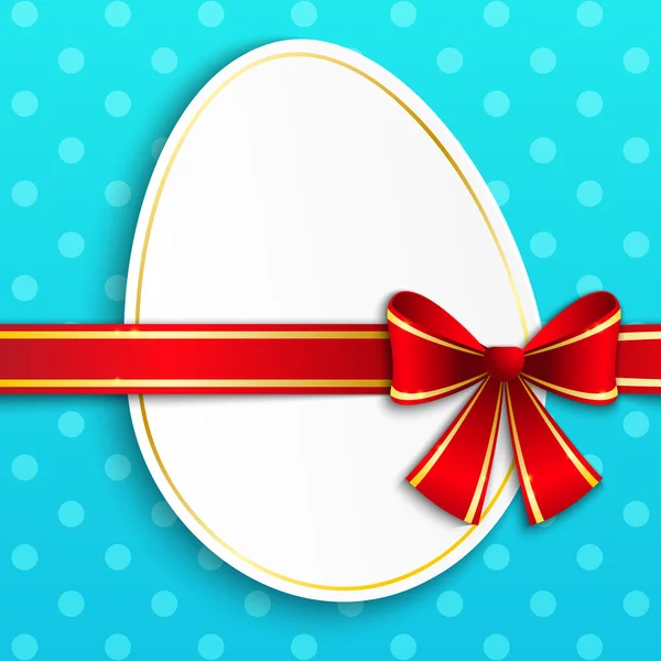 Easter card with paper egg — Stock Vector