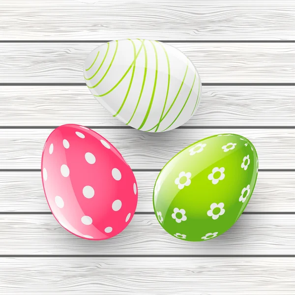 Tres huevos de Pascua — Archivo Imágenes Vectoriales