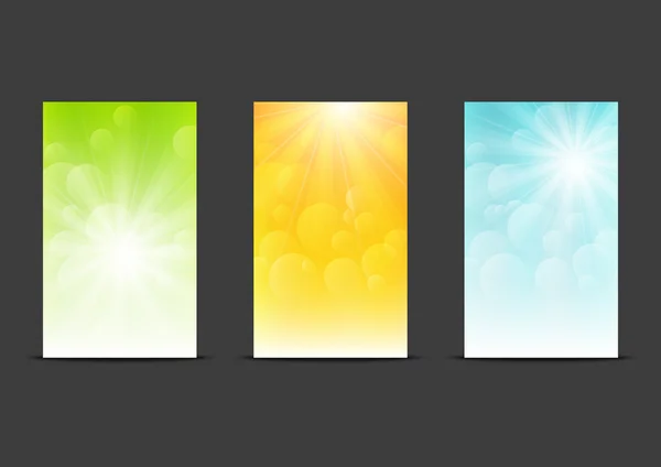 Set of sunny banners — Stock Vector