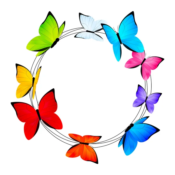 Кольорові метелики — стоковий вектор