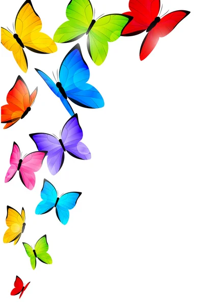 Színes pillangók a design — Stock Vector