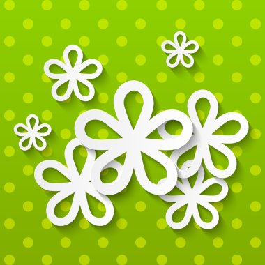 yeşil renkli kağıt çiçekler