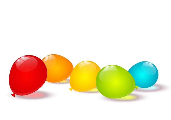 Frontera de globos de color para su diseño — Vector de stock