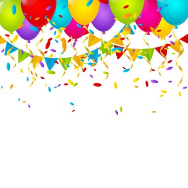 Birthday arka plan renk balonlar ile