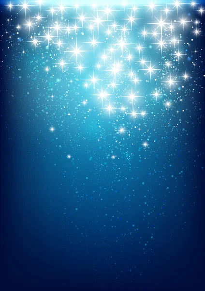 Звездные огни на голубом фоне — стоковый вектор