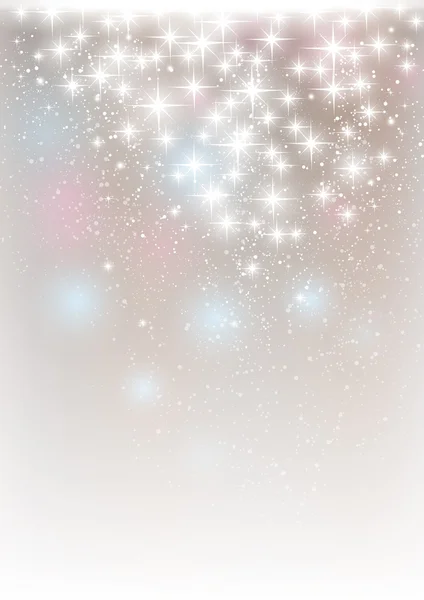 星光，银色背景 — 图库矢量图片