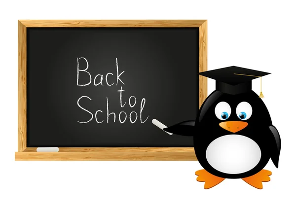 Az iskolai diák pingvin — Stock Vector