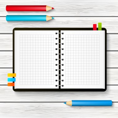 vektör Not defterini açın