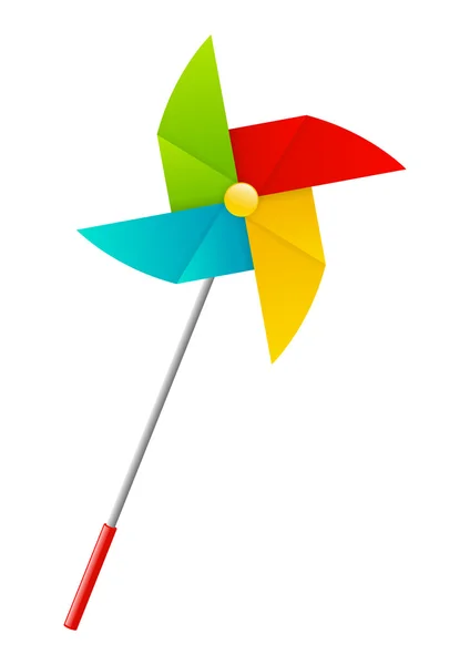 Color paper pinwheel — Stock Vector