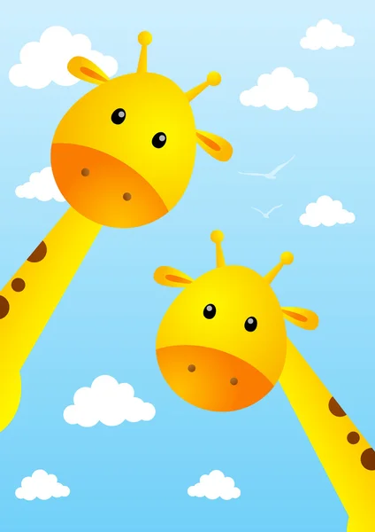 Giraffe divertenti — Vettoriale Stock