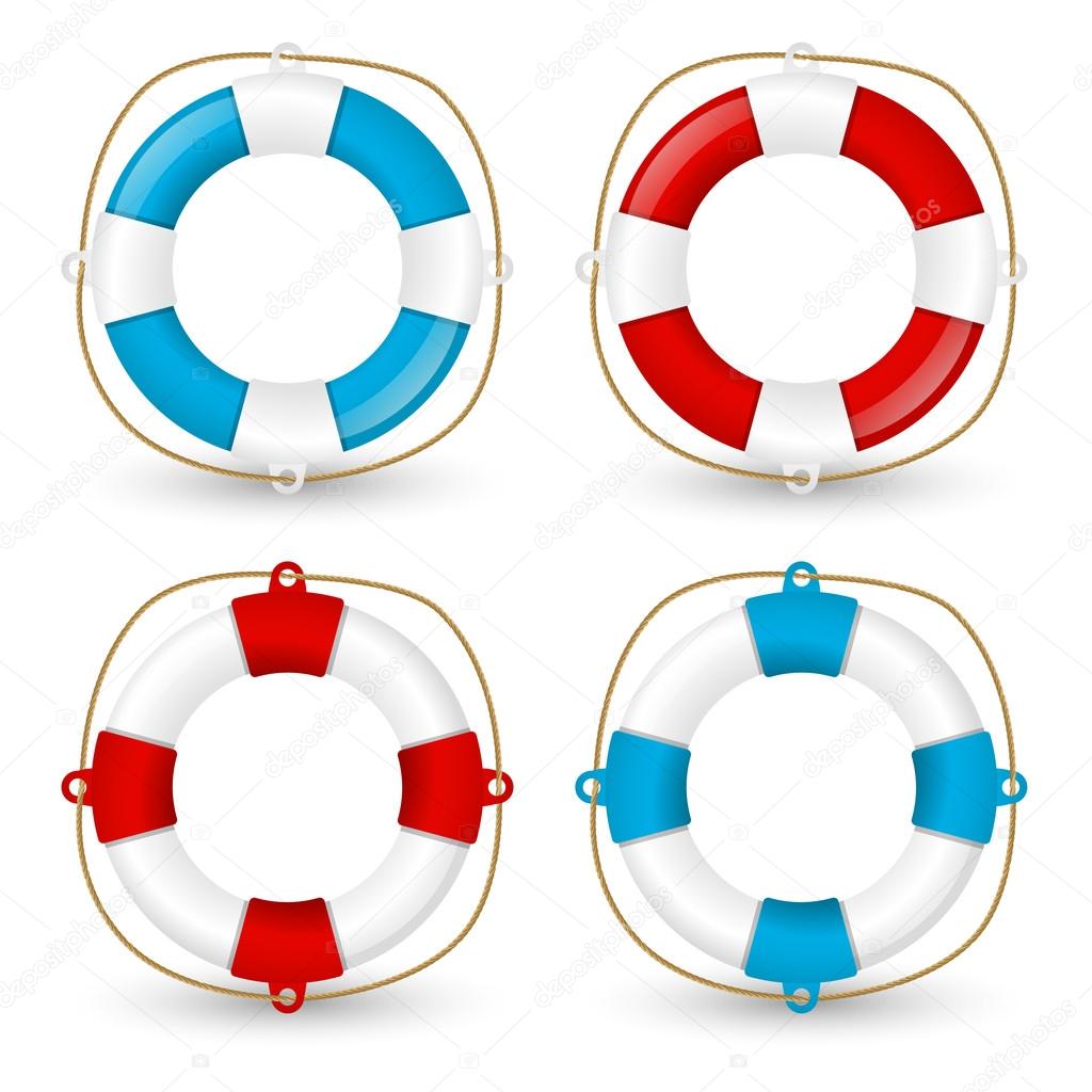 Set of lifebuoy icons