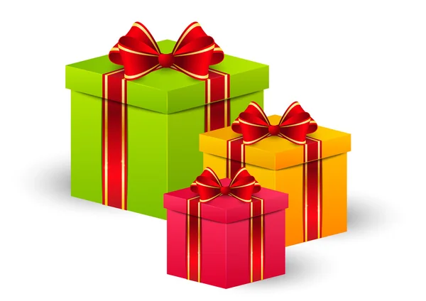 Birthday gift boxes — Stock Vector