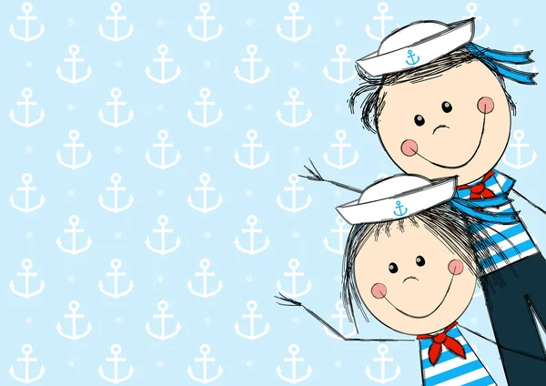 Дети моряков — стоковый вектор