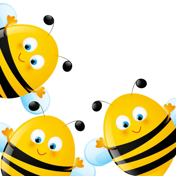 Funny bees — Stock Vector