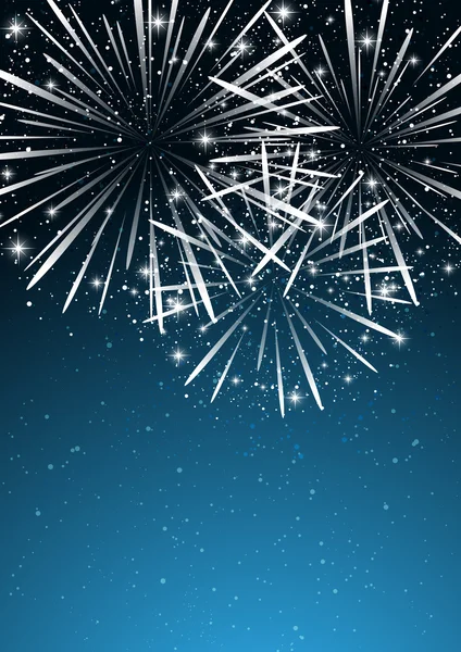 Fuegos artificiales estrellados — Vector de stock