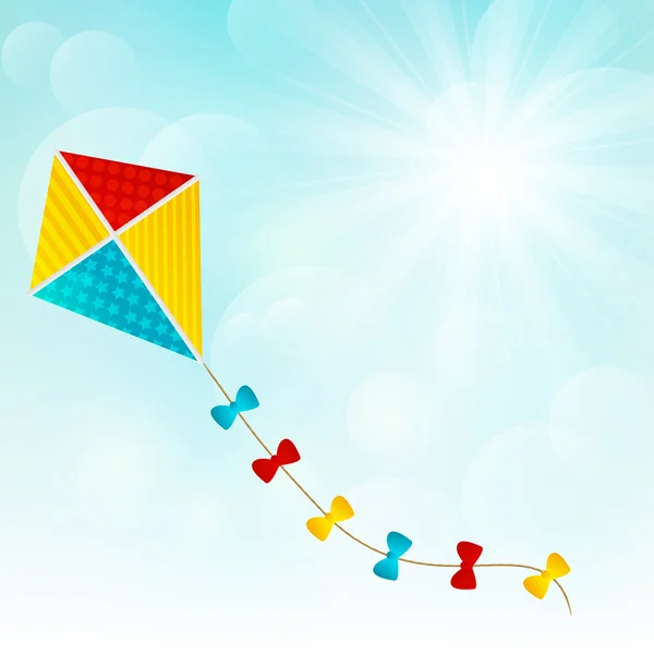 Kleur papier kite — Stockvector