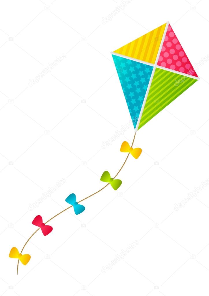 Color paper kite — Stock Vector © Huhli13 50294427