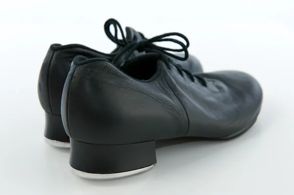 Pair of Black Tap Shoes With Laces — Stock Photo, Image