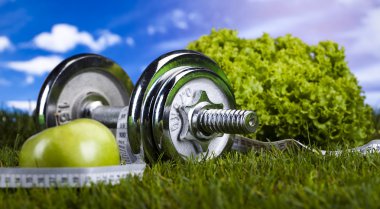 dumbbell ölçme ile elma