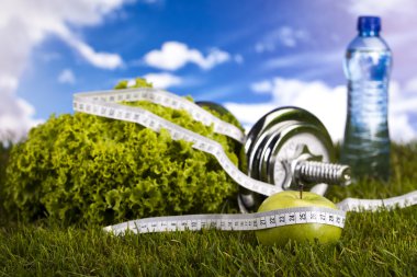 dumbbell ölçme ile elma